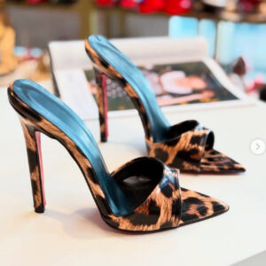 sandale animal-print, sandale cu toc, tocuri femei